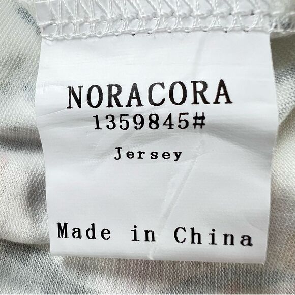 Noracora White Multicolored Floral V-Neck Cap Sleeve Casual Maxi Dress - Picture 12 of 15